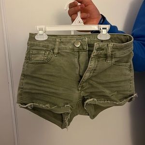 American eagle green jean shorts